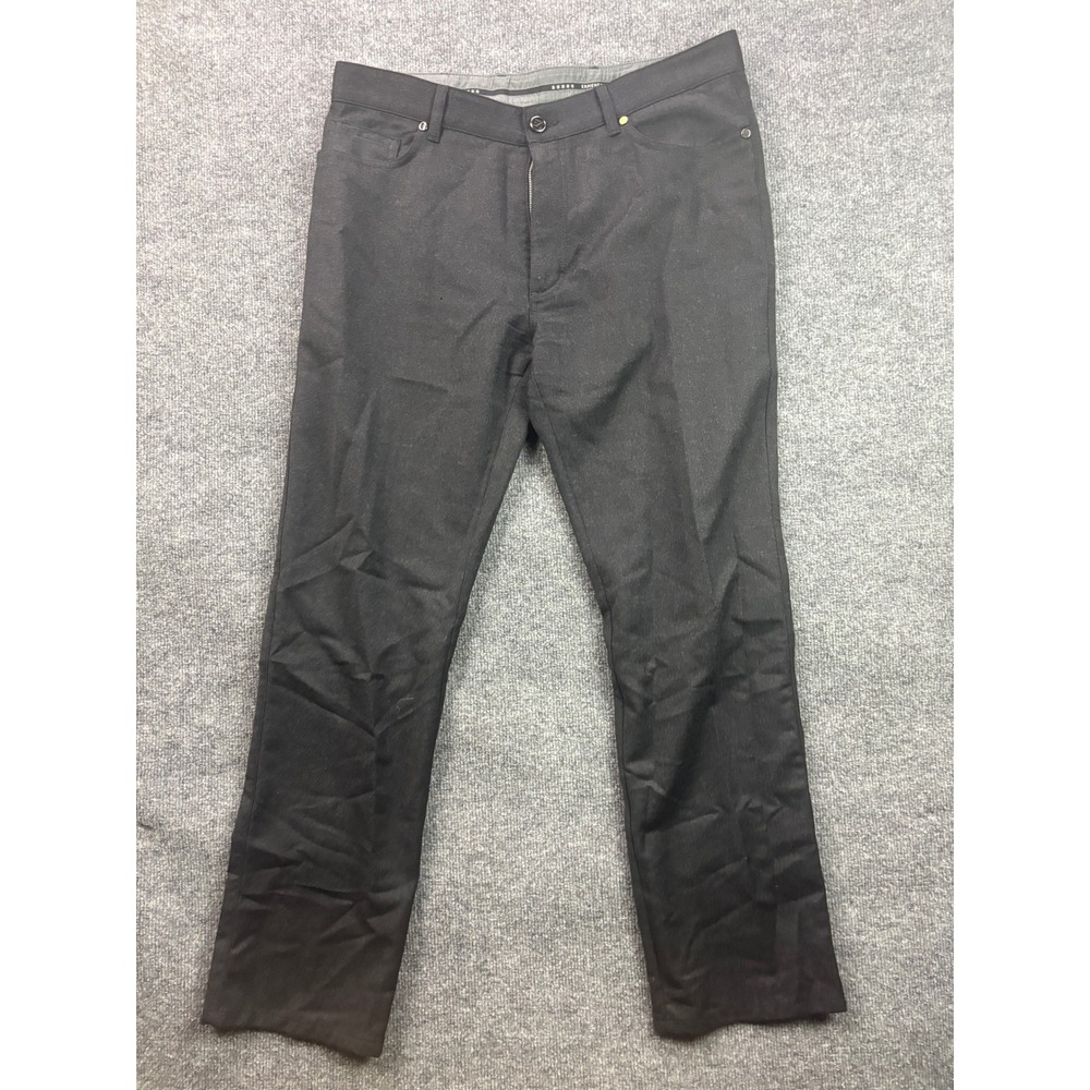 Ermenegildo Zegna Pants Mens 36 Charcoal Grey Straight Leg Five Pocket Luxury